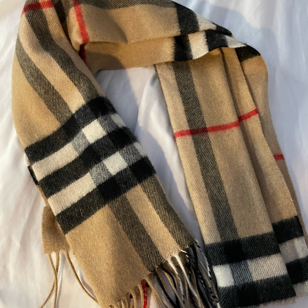 Authentic Burberry Check Cashmere Scarf
